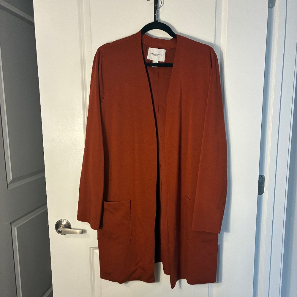 Carolina Belle Montreal Burst Orange Cardigan Jacket
